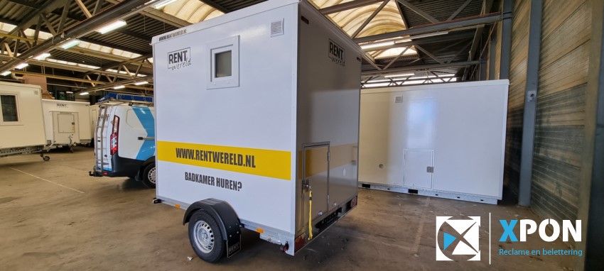 Mobiele badkamer belettering